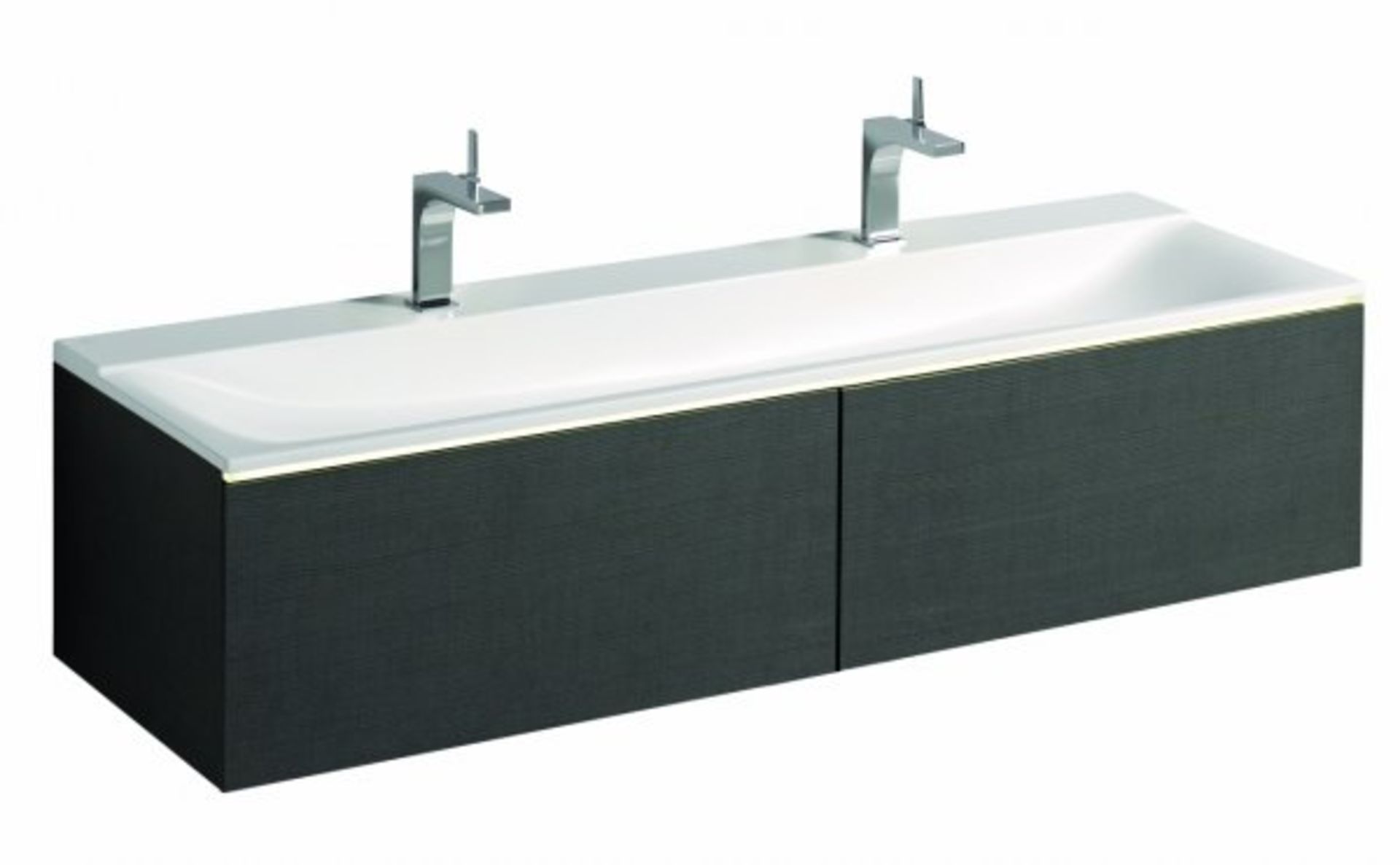 (KN4) Keramag Gerbit 1595mm Xeno Dark Grey 2 Drawer vanity Unit. RRP £2,064.99.Comes complete ... - Image 3 of 3