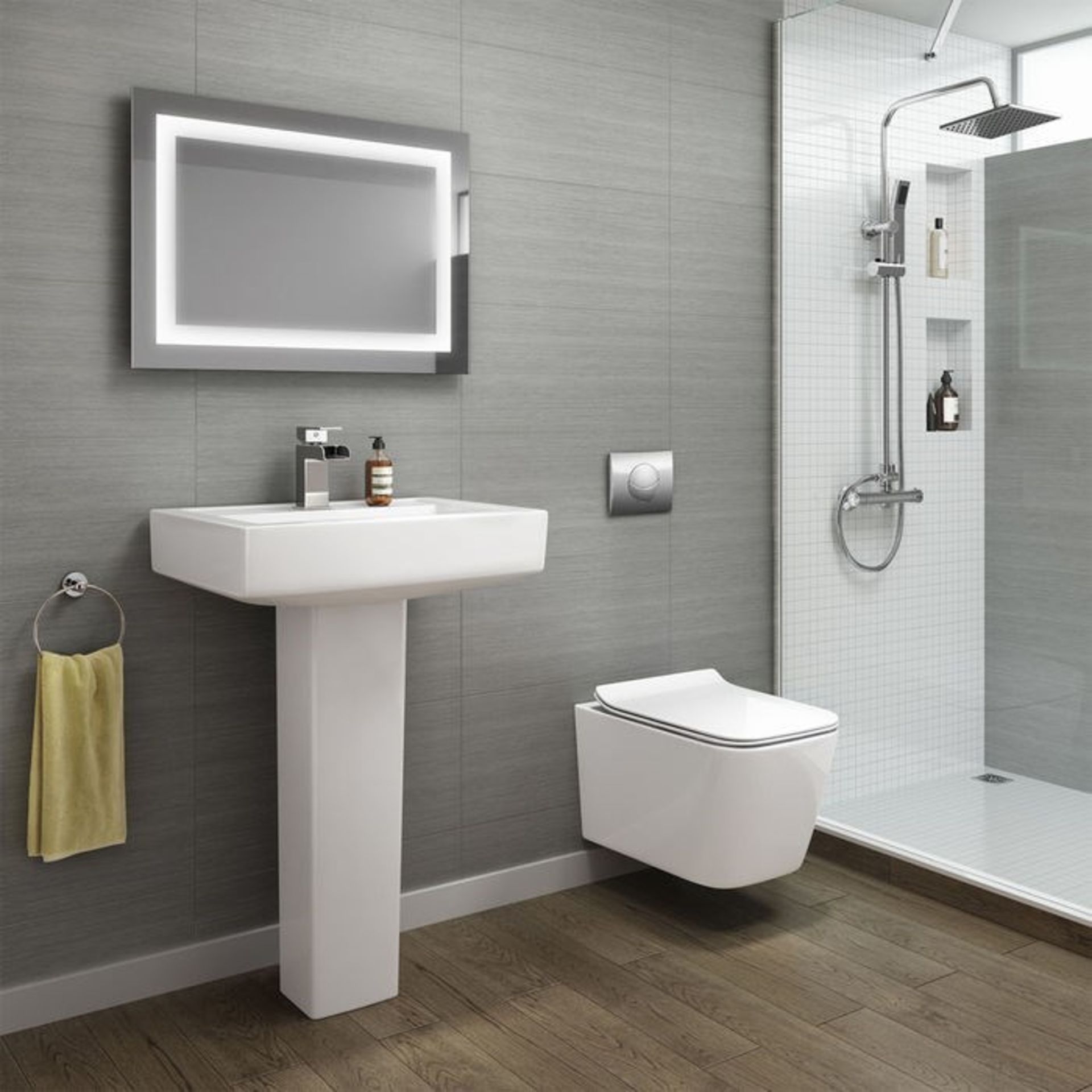 Florence Wall Hung Toilet inc Luxury Soft Close Seat Made from White Vitreous China Anti-scratc... - Image 2 of 2