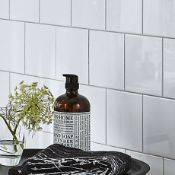 6m2 150x150mm White Square Porcelain Wall Tiles. White tiles are an essential product that is ...