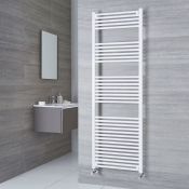 (UR142) 1100x500mm Towel Designer Matte White Radiator. RRP £146.99. High quality steel constr...