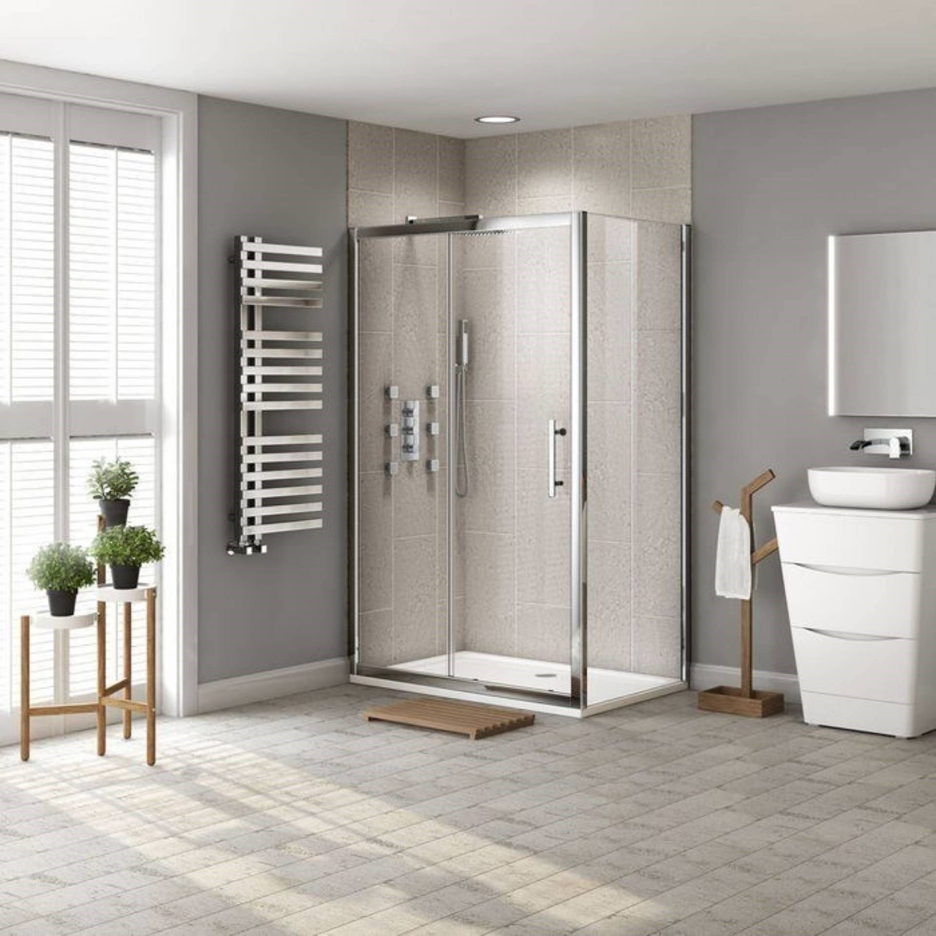 Twyfords 1600x760mm - Premium EasyClean Sliding Door Shower Enclosure.RRP £549.99.8mm EasyCle... - Image 2 of 2