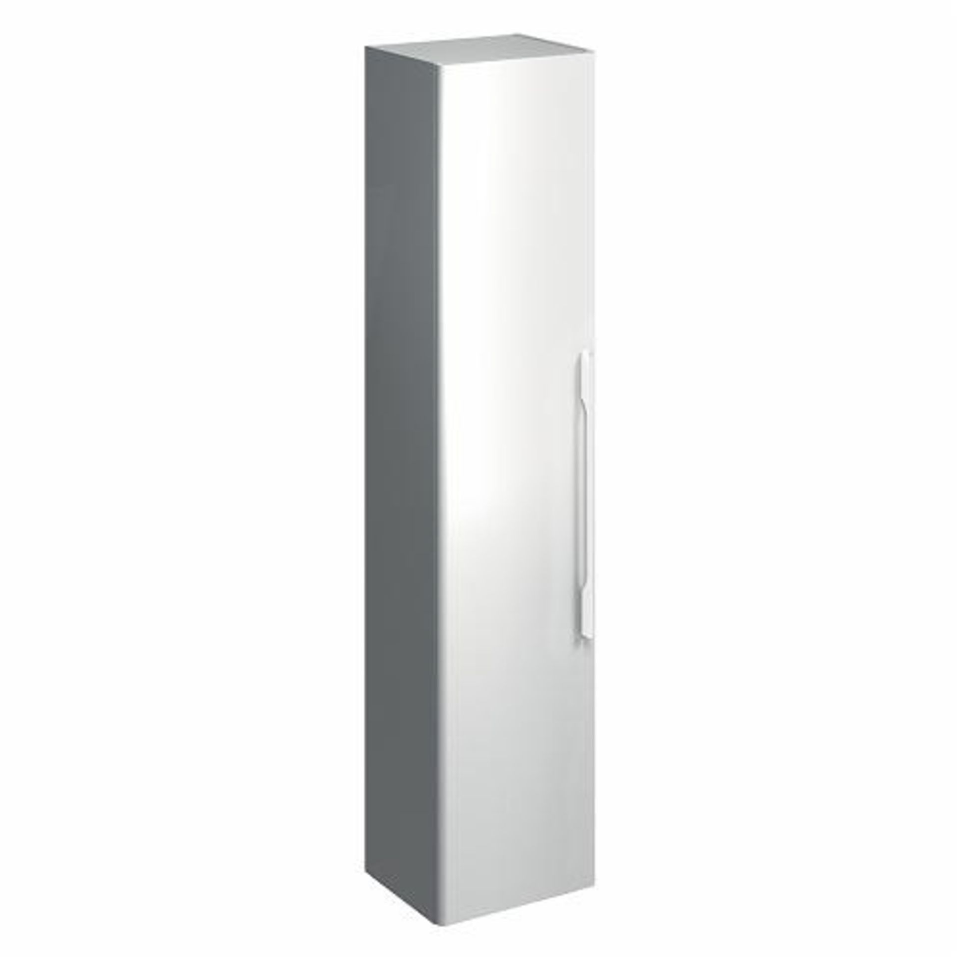 (QR111) Twyfords 1800mm White Tall Storage Unit. RRP £664.99. One door with soft closing mecha...