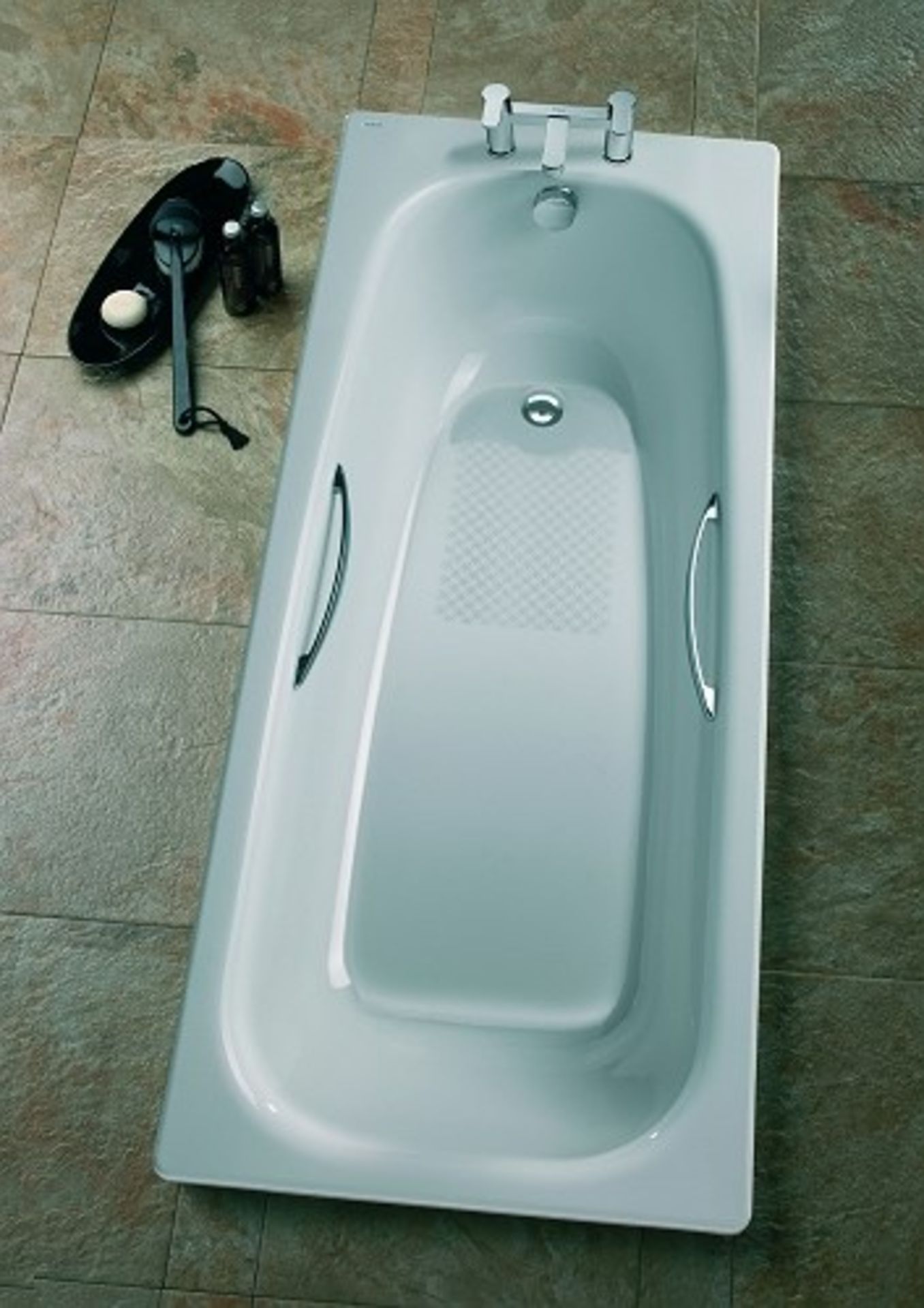 (CK72) Twyfords Neptune Bath,1700x700, 2 Tap, Slip Resist, Sturdy And Rigid, 2.3mm Standard Gau...