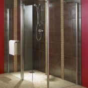 (JL109) 900mm Aquadry Walk-In Shower Screen End Panel. RRP £313.99.This Contemporary styl...
