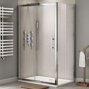 Twyfords 1600x760mm - Premium EasyClean Sliding Door Shower Enclosure.RRP £549.99.8mm EasyCle...