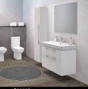 (CK27) Twyfords 1200x480mm White Gloss Vanity Unit. RRP £975.20.Comes complete with basin. P...