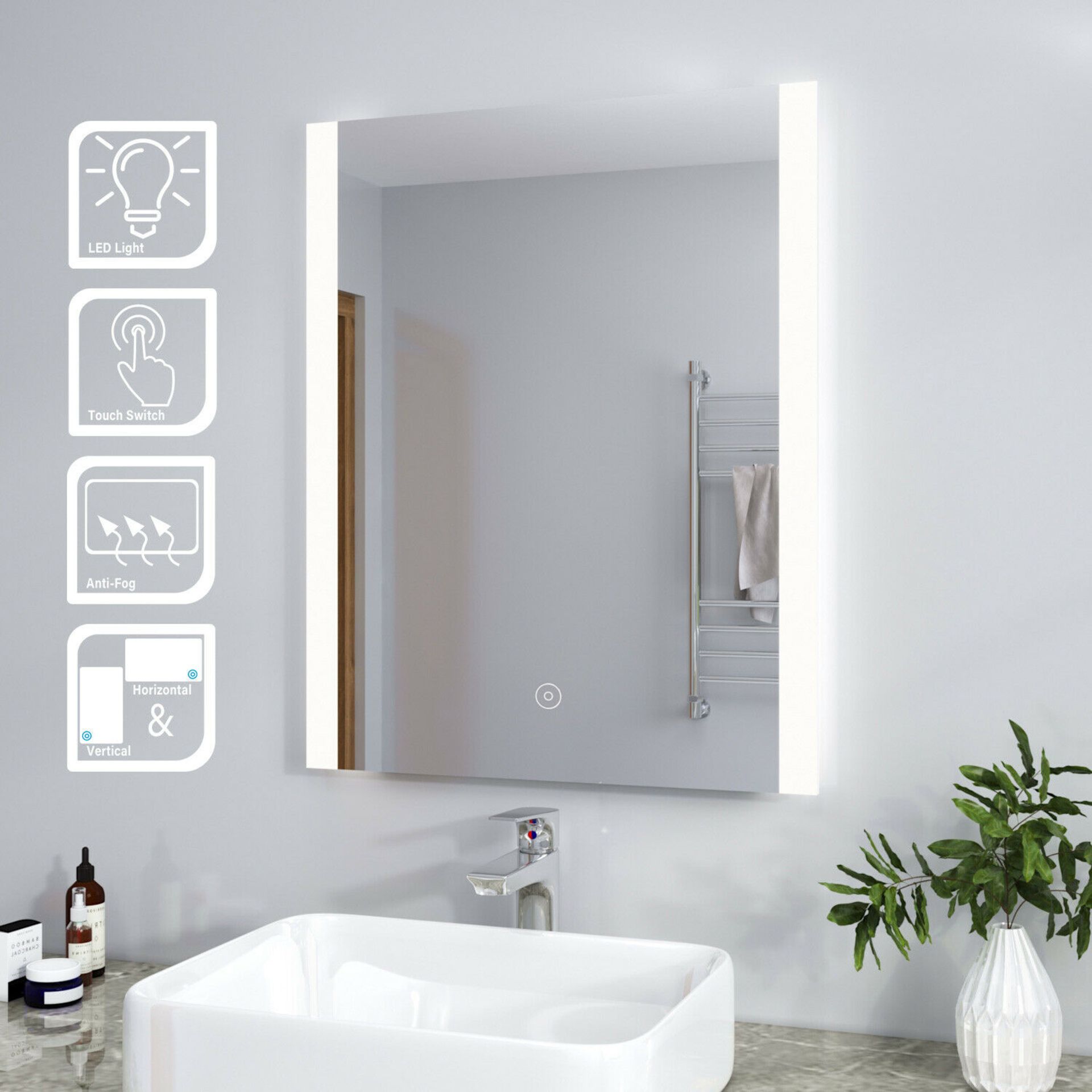 (KN82) 600x800mm Cosmic LED Illuminated Bathroom Mirror. We love this mirror as it provides a w...