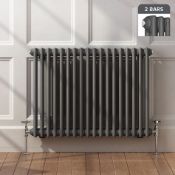 600x828mm Anthracite Double Panel Horizontal Colosseum Traditional Radiator.RCA563. RRP £542....