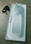 (CK100) Twyfords Neptune Bath,1700x700, 2 Tap, Slip Resist, Sturdy And Rigid, 2.3mm Standard Ga...