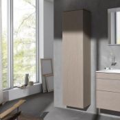 (VD135) Keramag Silk Oak Storage Wall hung Cabinet. RRP £719.99. .Engineered with everyday use...