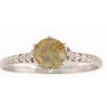 Yellow Diamond Solitaire Ring