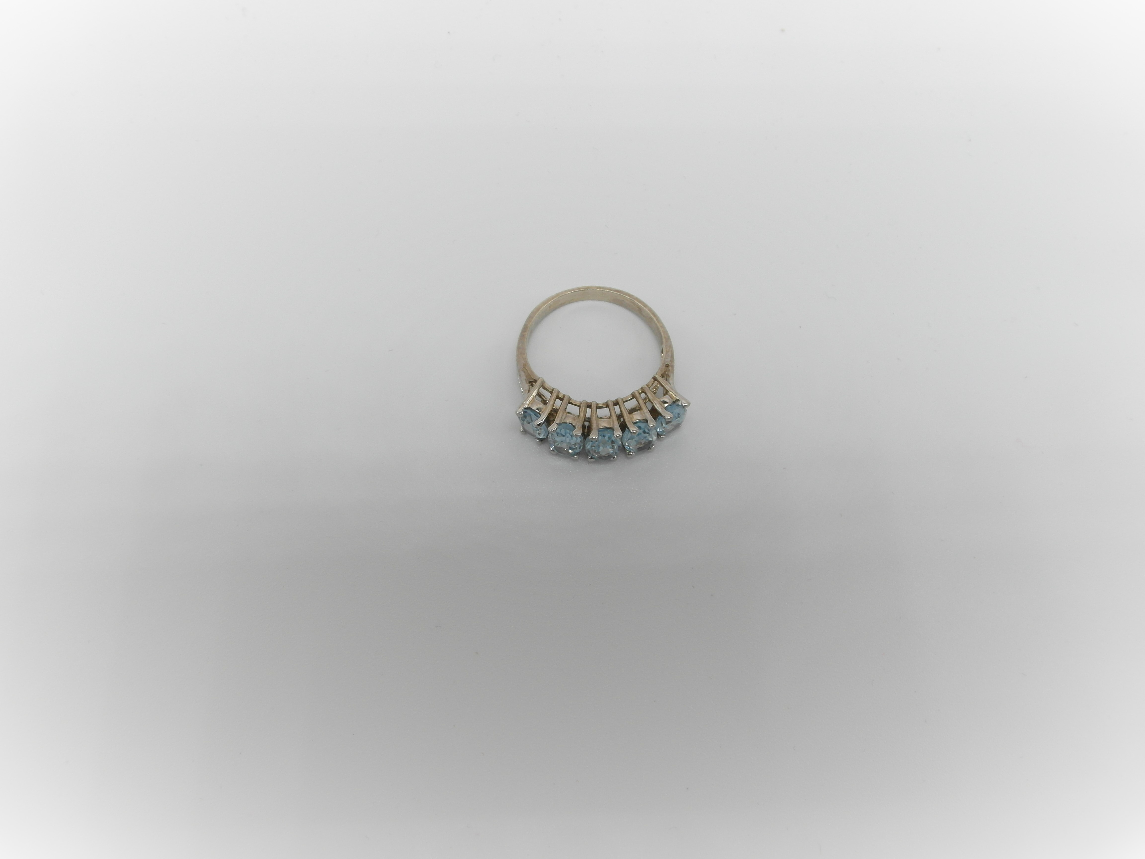 Gold 5 Stone Topaz Ring - Image 6 of 6