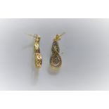 Gold Plated Diamond Infinity Dangle Earrings