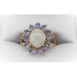 Opal & Tanzanite Ring