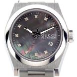 Gucci Pantheon With Diamond. Mother Of Pearl Dial