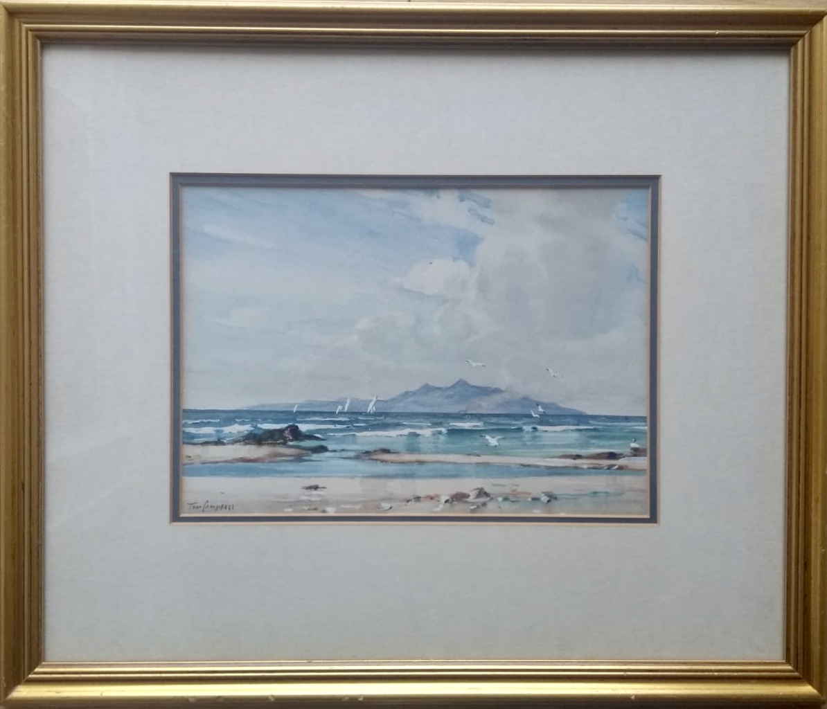 Tom Campbell (Scottish, 1865-1943). 'Breaking Waves'. Signed Watercolour On Paper - Image 2 of 5