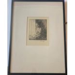 Original Signed Etching. Dwight Case Sturges, 1874-1940 - A Rainy Day