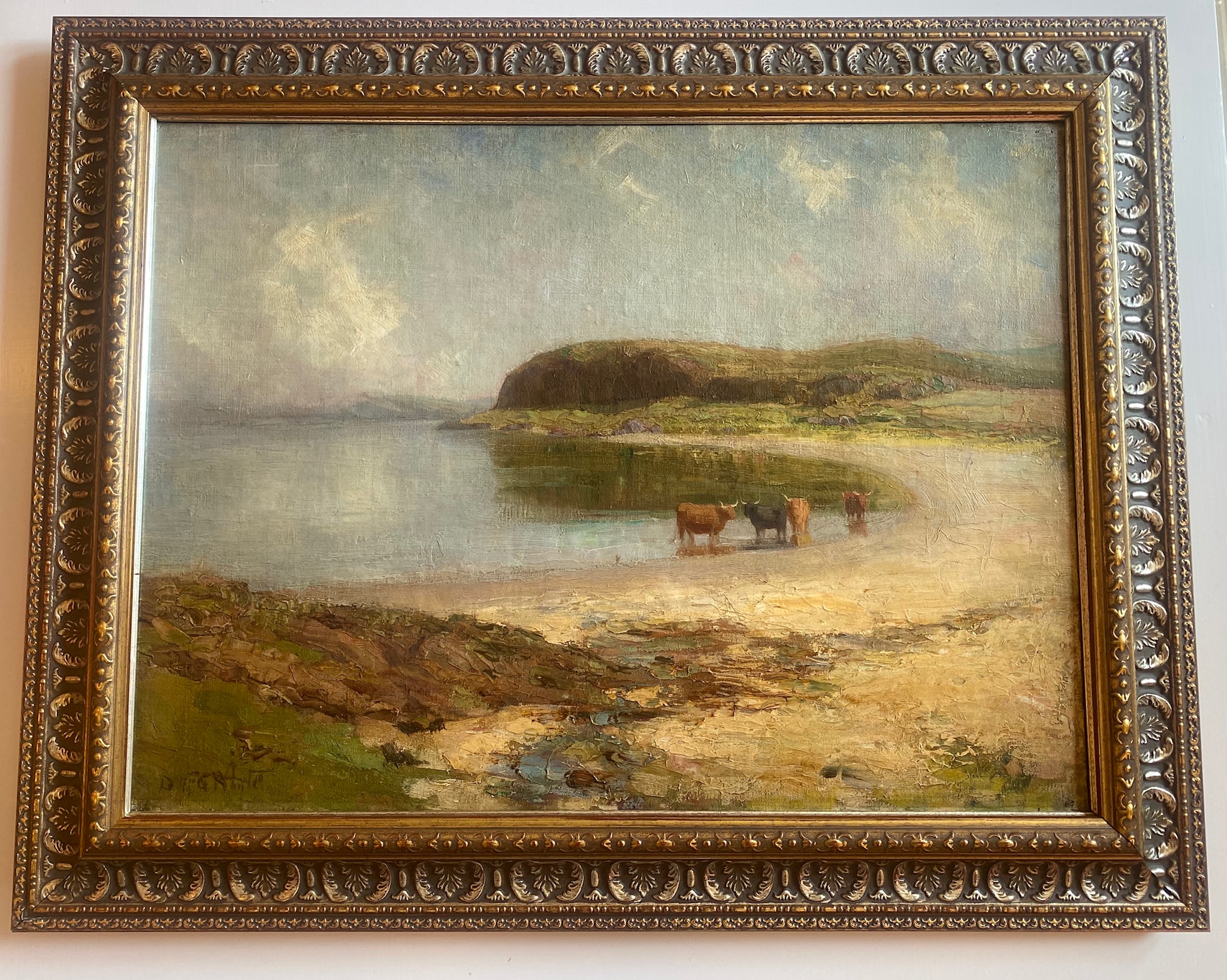 Duncan Macgregor Whyte original signed oil painting "Argyllshire Shoreline" - Image 2 of 4