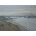 Signed Original Watercolour. Tom Smith, 1914-1943 - Aberdeen Harbour