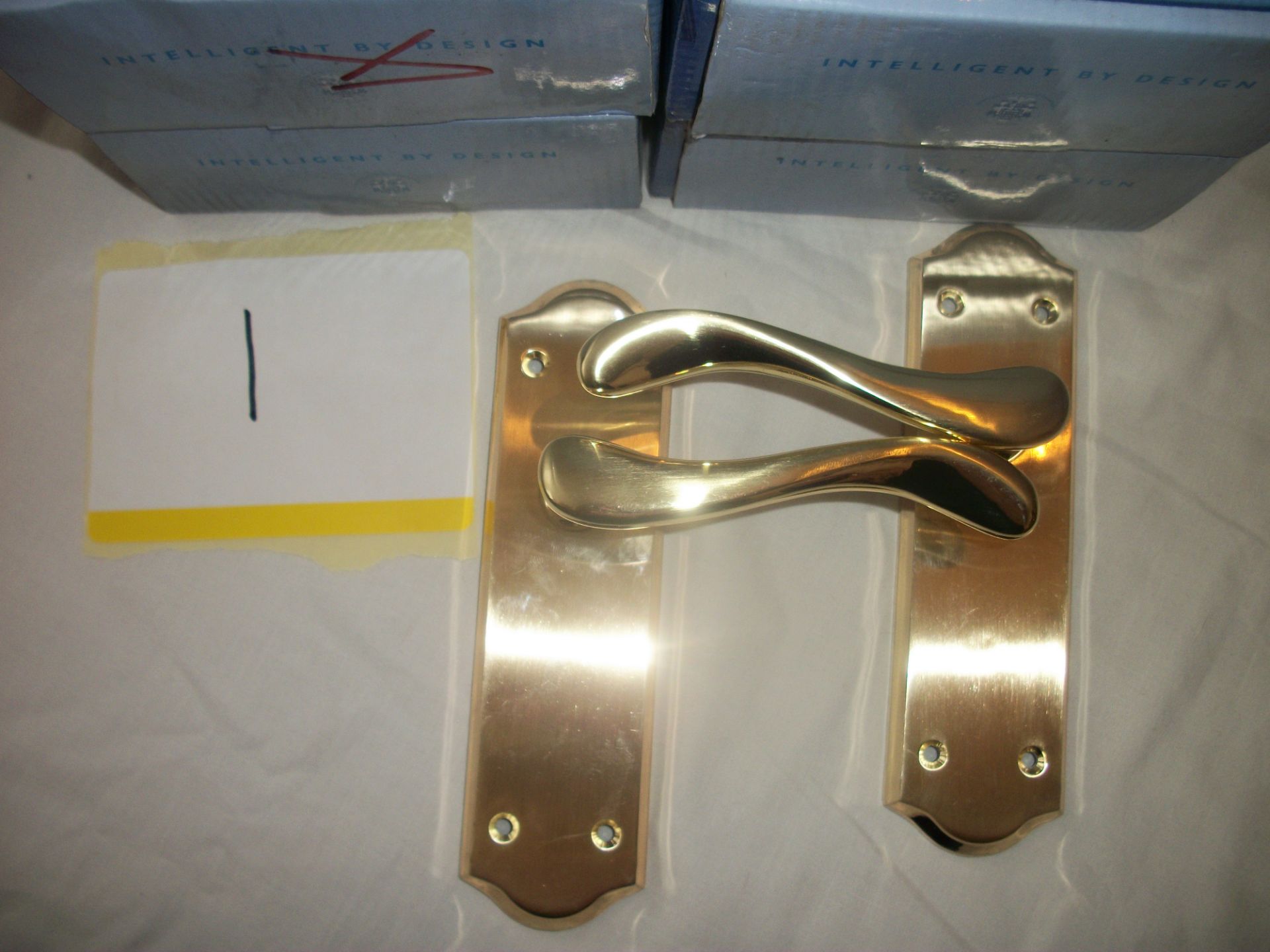 4 Sets x Intelligent York Polished Brass Lever Handles