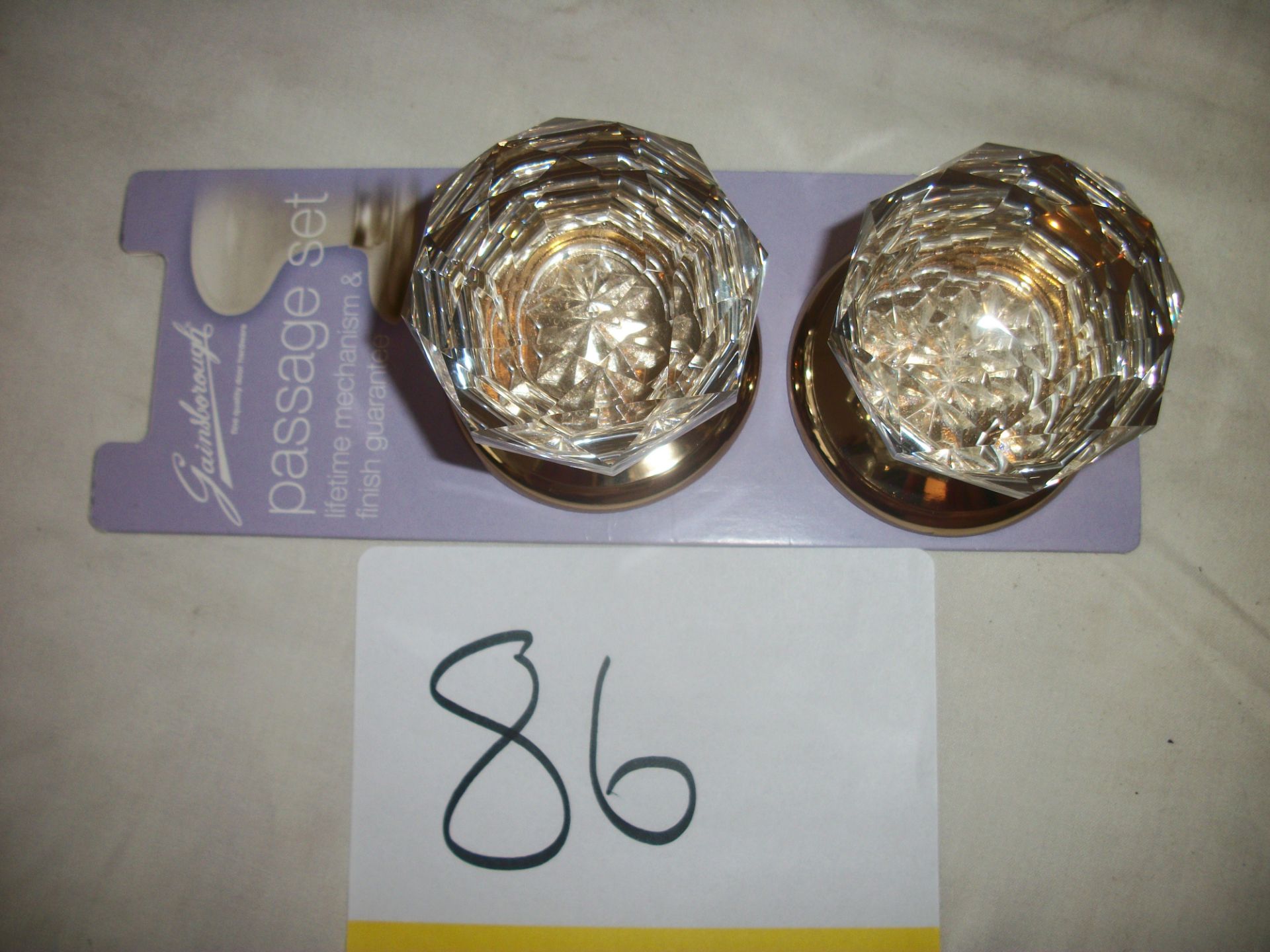 1 Pair of Gainsborough Crystal Knob Set