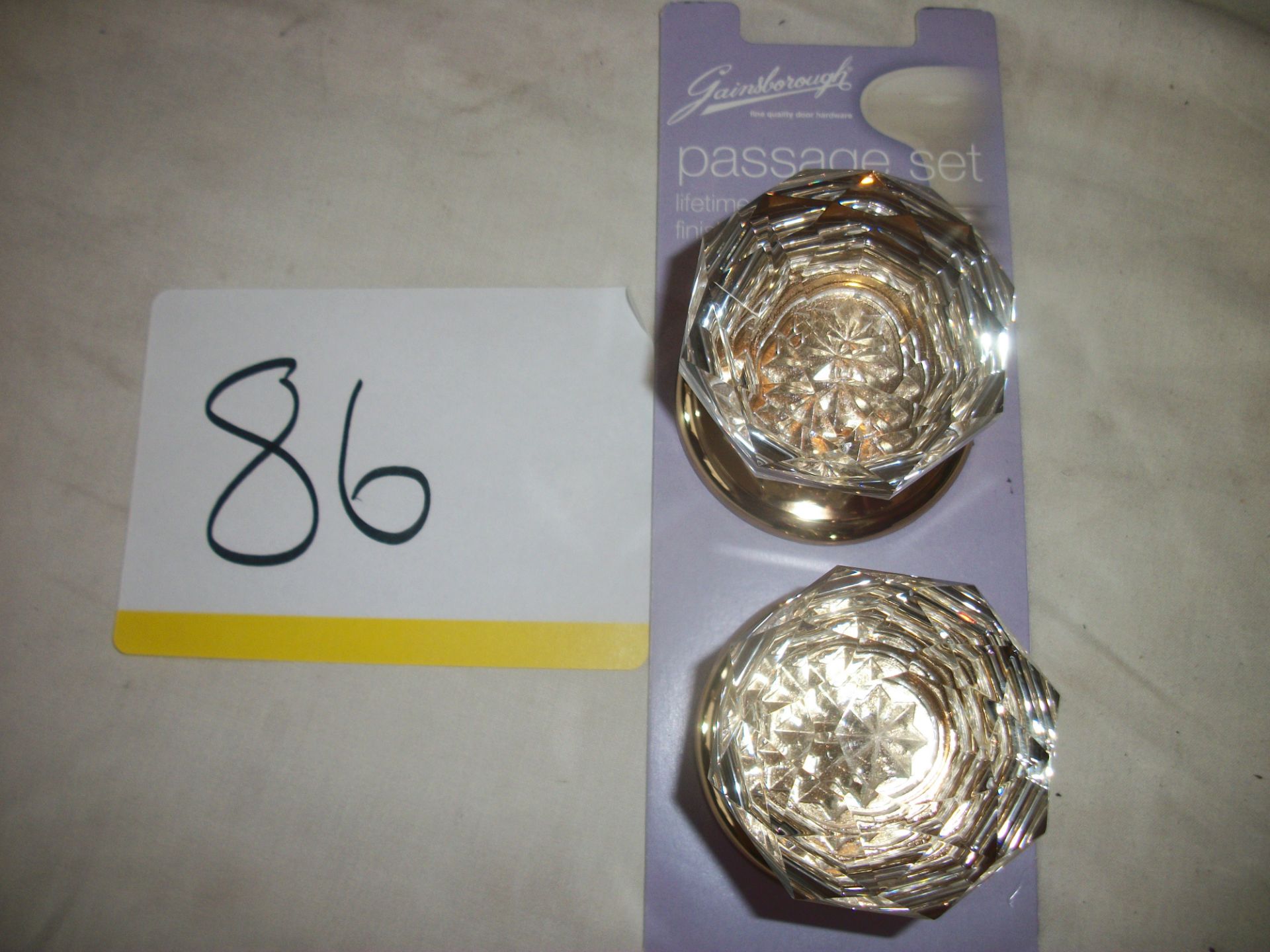 1 Pair of Gainsborough Crystal Knob Set - Image 2 of 2