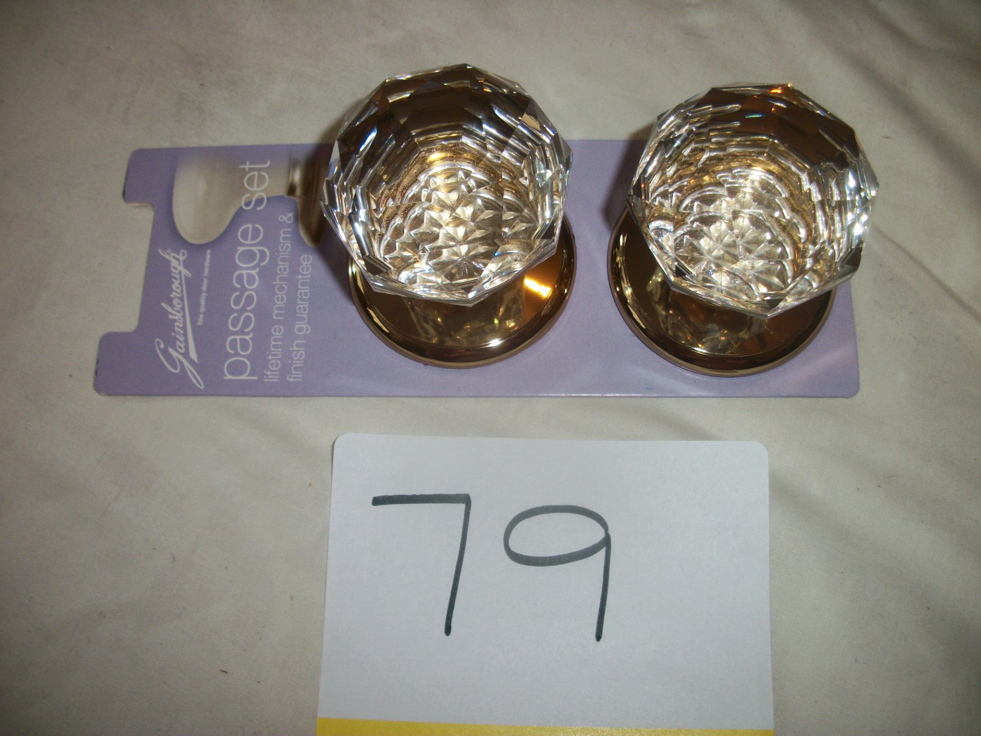 1 Pair of Gainsborough Crystal Knob Set