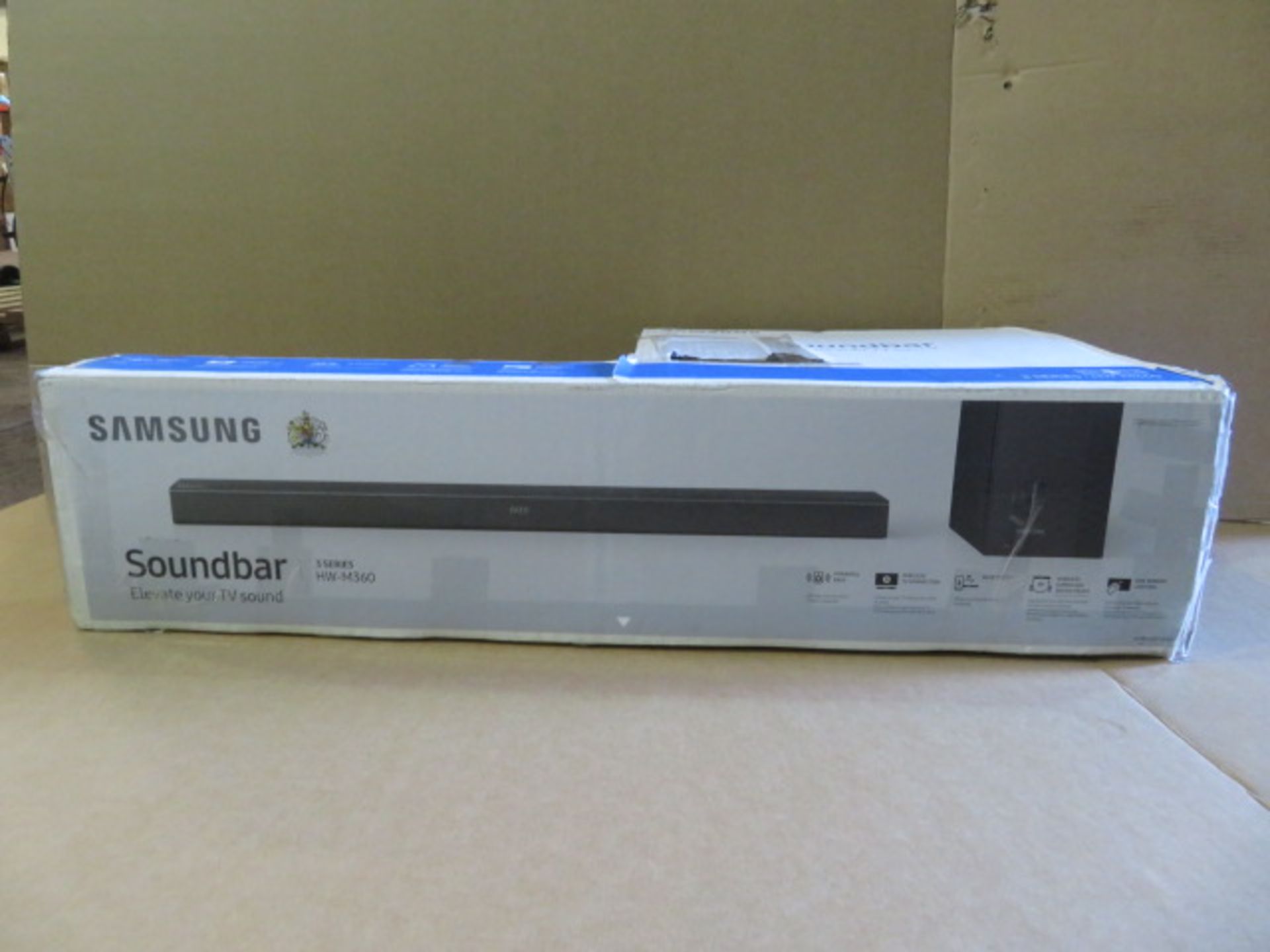 (17) 1 x Grade B - Samsung HW-M360 Soundbar 2.1ch, 200W, Wireless Subwoofer.