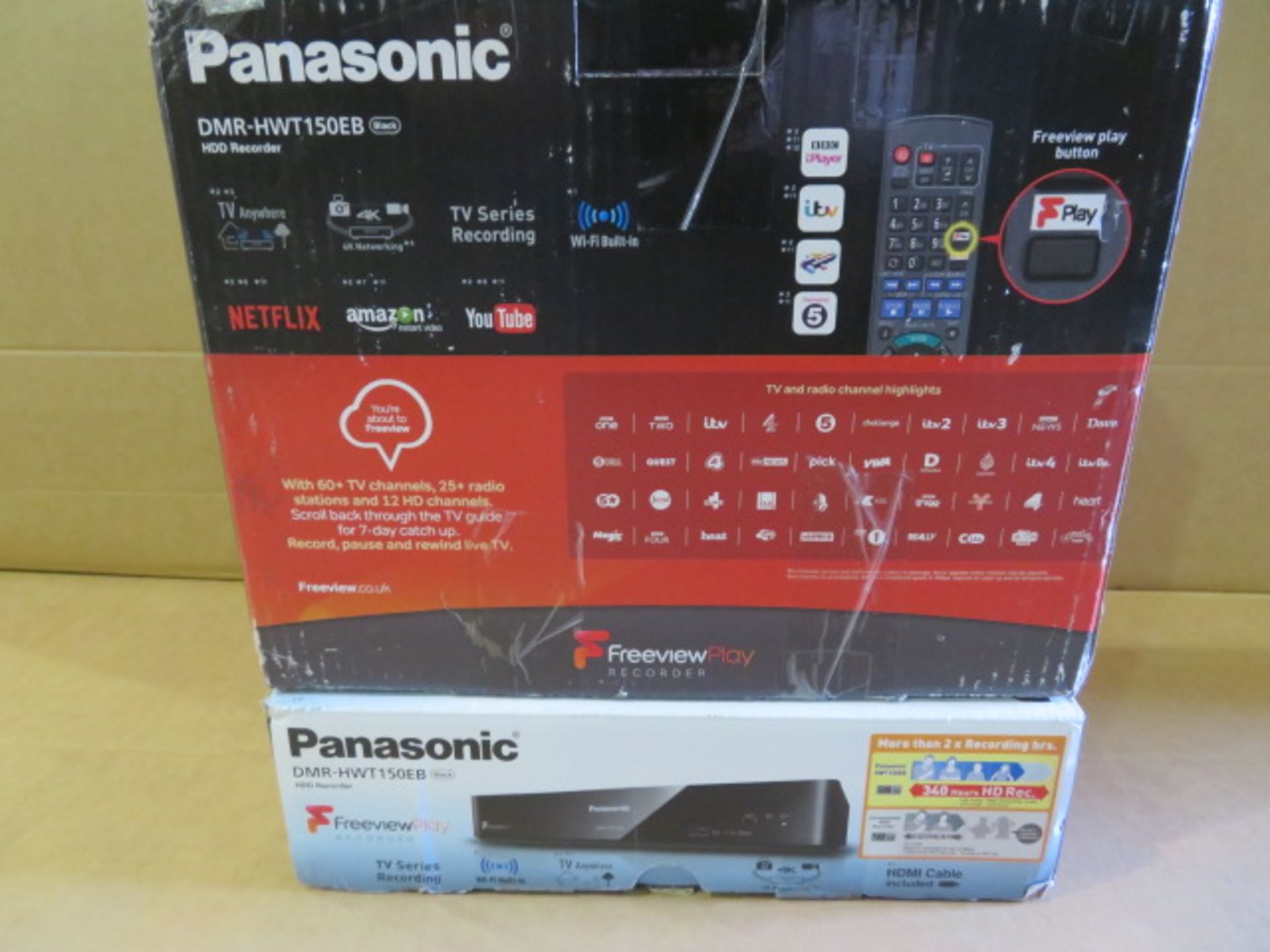 (31) 1 x Grade B - Panasonic DMR-HWT150EB Smart Network HDD Recorder with Freeview Play. Double...