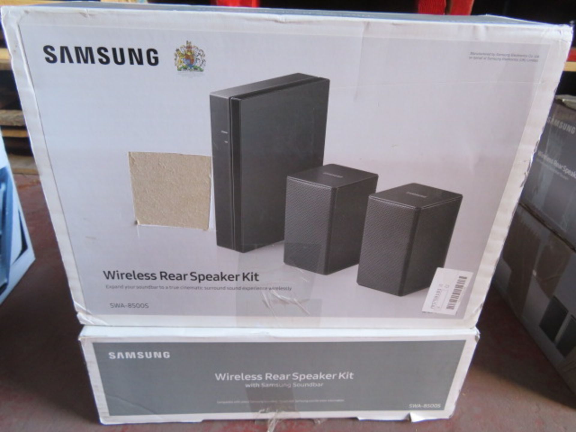 (37) 1 x Grade B - SAMSUNG SWA-8500S / EN, Wireless Rear Kit Speakers Black. Surround sound wit...