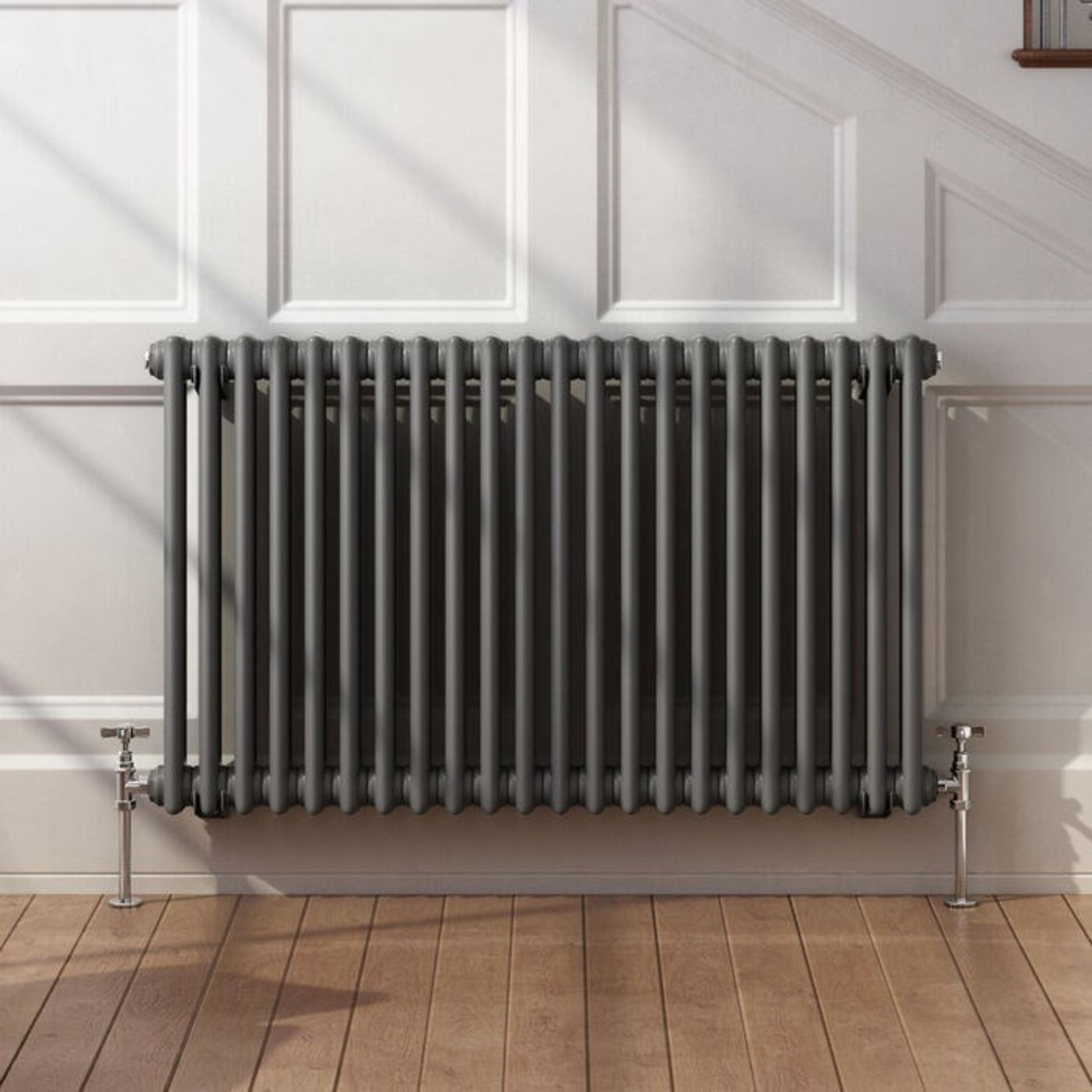 BRAND NEW BOXED 600x1008mm Anthracite Double Panel Horizontal Colosseum Traditional Radiator. ... - Image 2 of 4