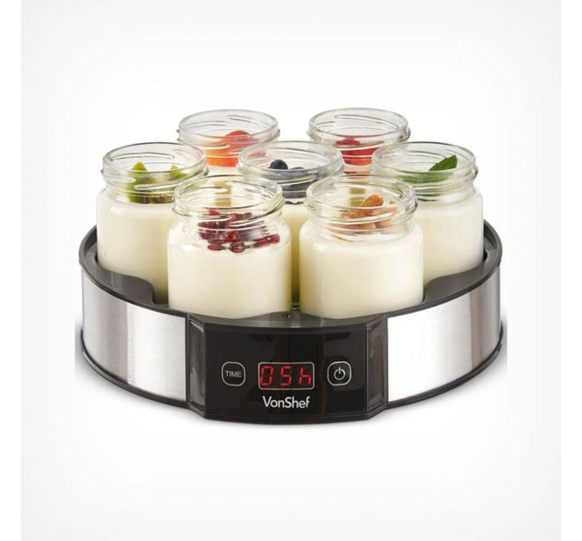 (AP67) Digital Yoghurt Maker & 7 Jars Simply add your ingredients and allow the processor to m...