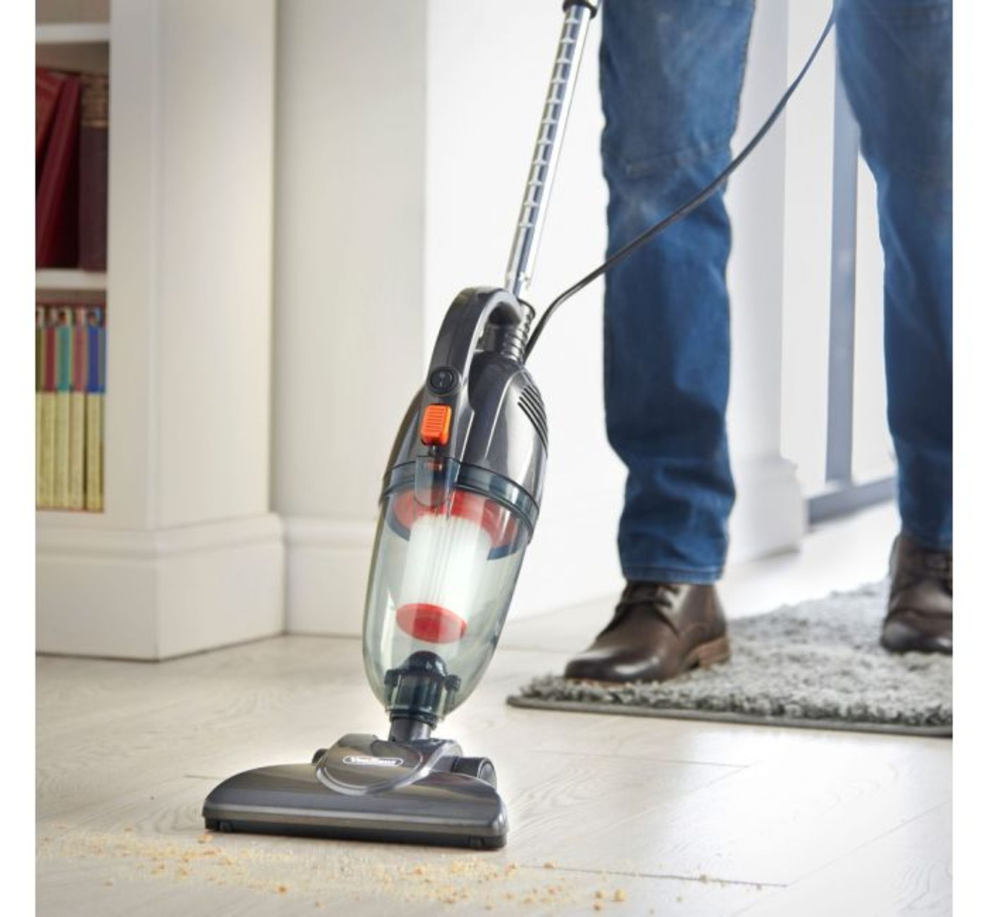 (AP29) 800W Grey 2 in 1 Stick Vacuum Can be used at full length or without the extension tube ...