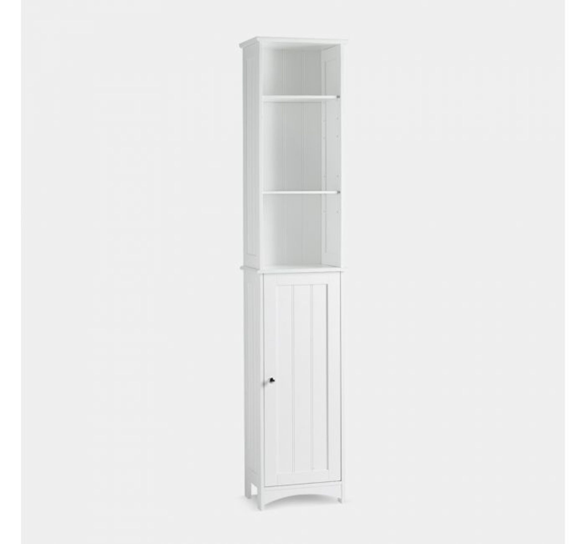 (AP221) Colonial Tall Storage Unit Easy to clean with a water resistant white paint finish Fe... - Image 2 of 2