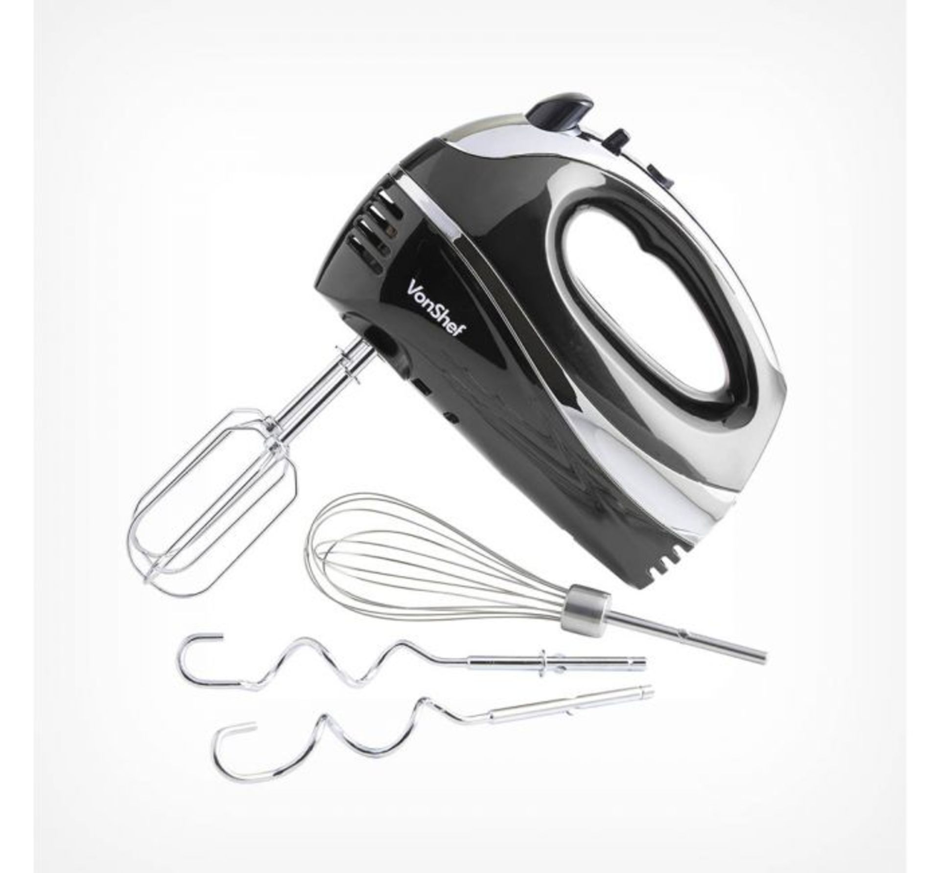 (AP40) 300W Hand Mixer - Black Powerful 300W motor to whisk, mix and knead Includes - 2 beate... - Image 2 of 3