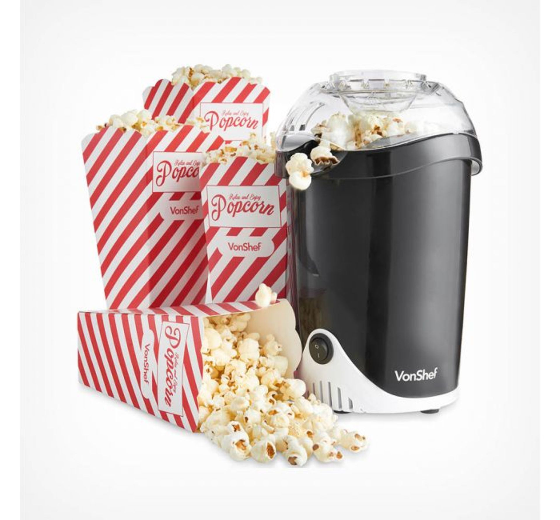 (AP148) Hot Air Popcorn Maker Create your own flavours of popcorn! From Sweet & Buttery all th... - Image 2 of 3