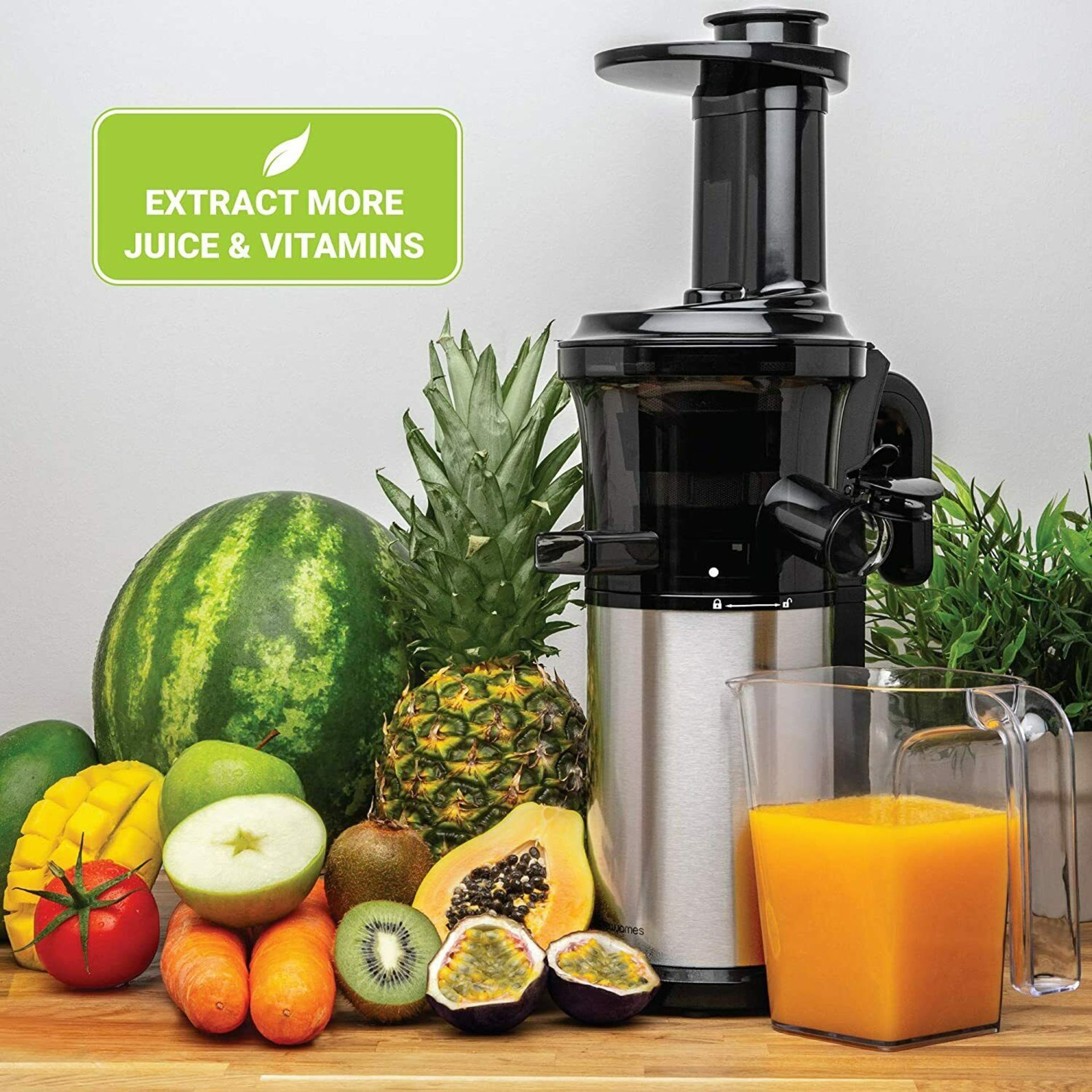 Andrew James Masticating Slow Juicer Machine,Juices Various Fruit Veg Fresh. SLOW MASTICATING J...