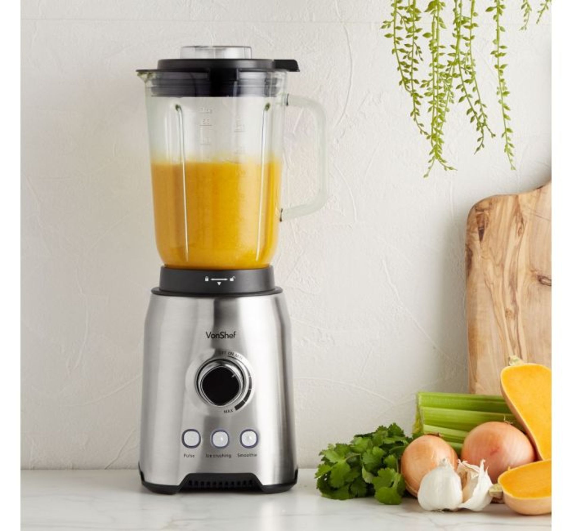 (AP286) 1000W Glass Jug Blender Blend smoothies, crush ice, prepare soups and more Powerful 1...