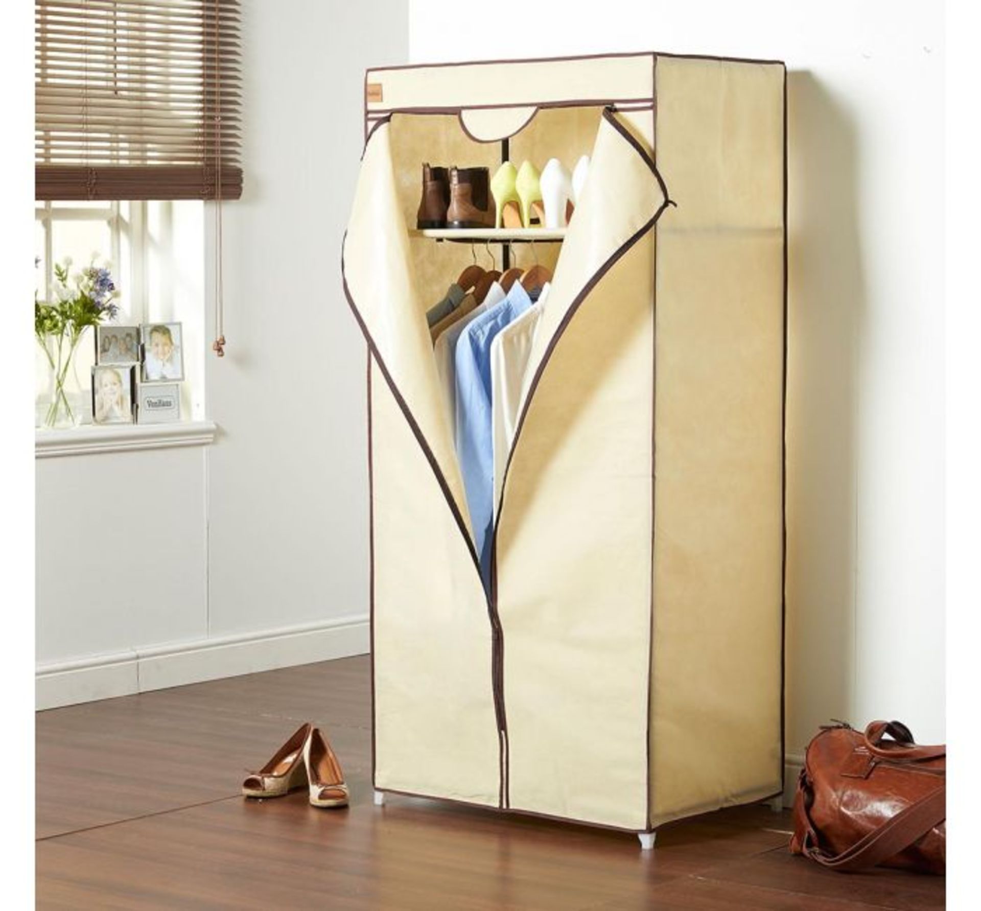 (AP48) Single Canvas Effect Wardrobe Practical, durable and stylish, this premium quality canv...