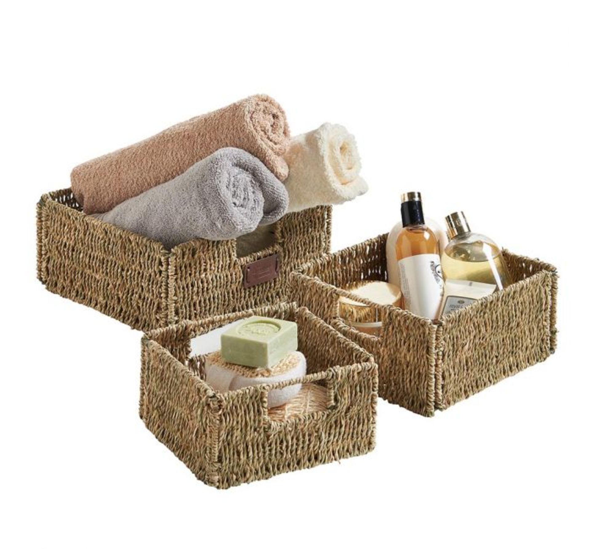 (AP152) Set of 3 Seagrass Baskets Great for storing a range of items including clothing, acces... - Image 3 of 3