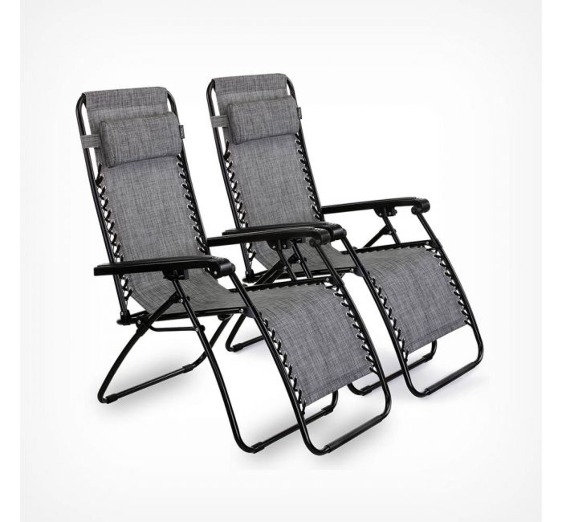 (AP21) Textoline Zero Gravity Chairs. Great for gardens, patios and balconies, the low maintena... - Image 3 of 3