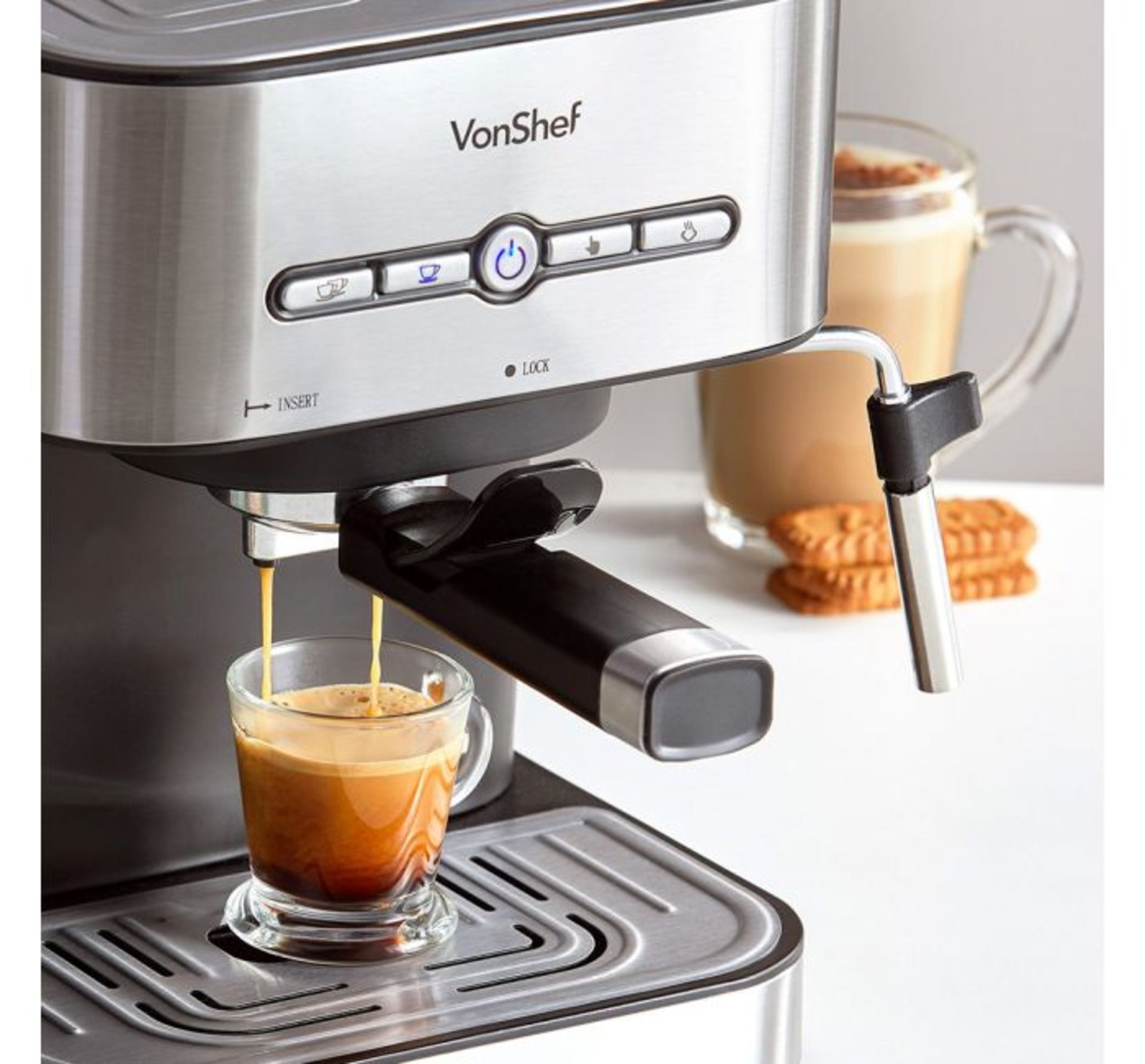 (AP27) 15 Bar Pro Espresso Machine Features a double coffee outlet and a washable/reusable s... - Image 3 of 3