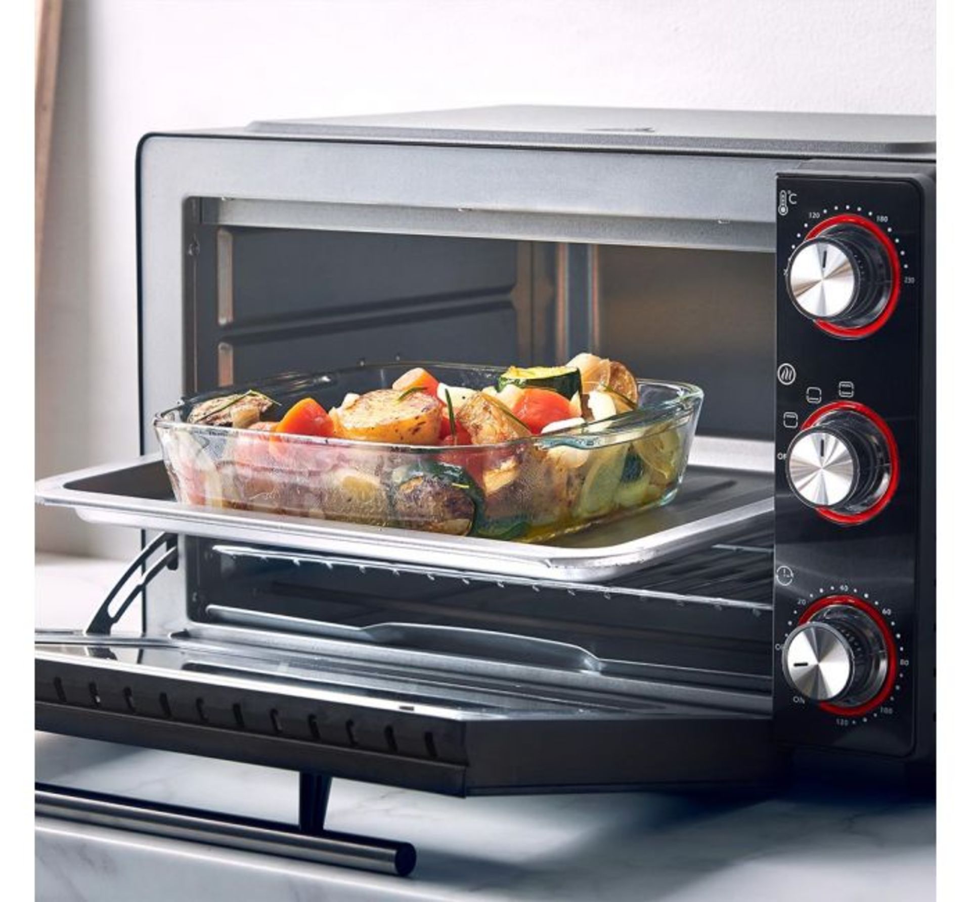 (AP94) 28L Mini Oven Cooker & Grill 28L capacity and unobtrusive size makes it ideal for space...