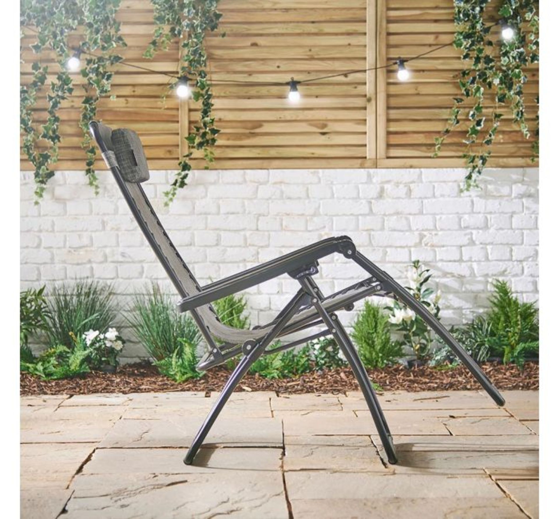 (AP21) Textoline Zero Gravity Chairs. Great for gardens, patios and balconies, the low maintena... - Image 2 of 3