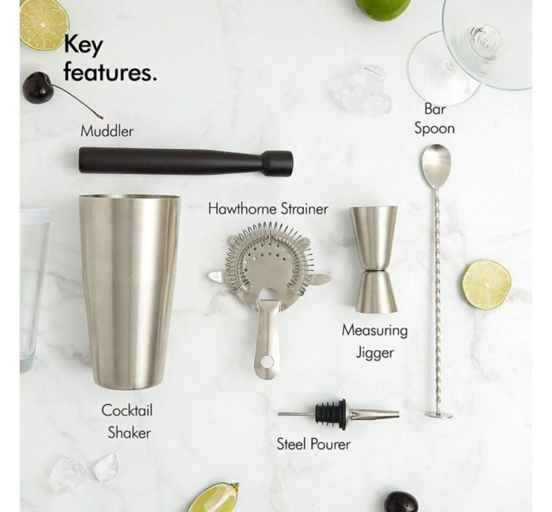 (AP50) Boston Cocktail Set Rustle up cocktails like a seasoned professional - perfect when you...