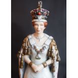 Queen Elizabeth 2nd Porcelain Figure By Michael Sutty