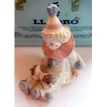 Limited Edition Lladro Clown Figure With Puppy