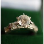 14kt White Gold Dress Ring Size N