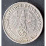 Small WW2 German Silver Coin