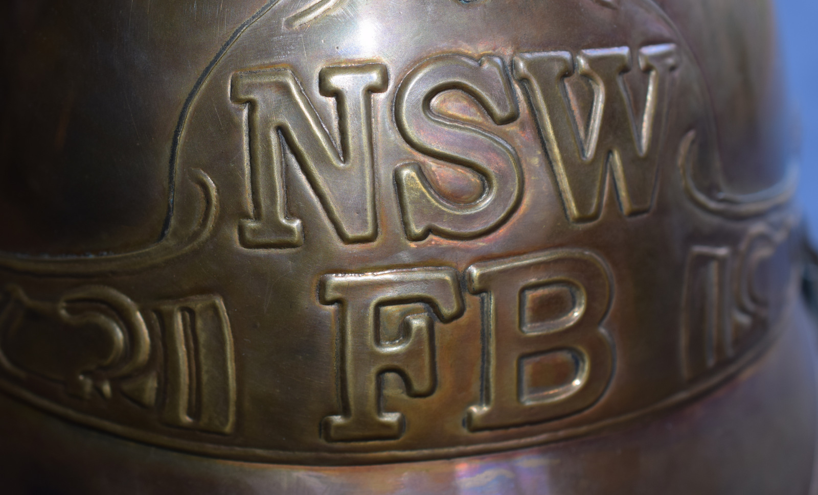 NSW Brass Fireman's Helmet - Image 5 of 5